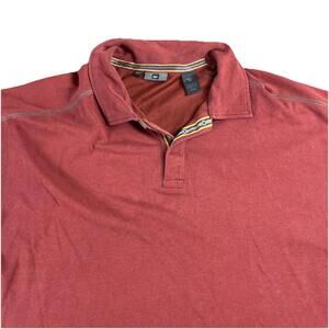 REI CO-OP Short Sleeve Collared Classic Button-Up Polo Shirt Red Size 2XL Soft
